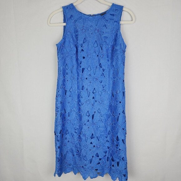 Ann Taylor Crochet Flower Mini Dress 4P - Picture 1 of 3